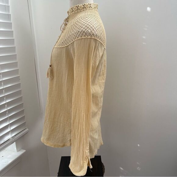 Free People On the Island Crochet Linen-Feel Top S 🌿✨ - Picture 9 of 16